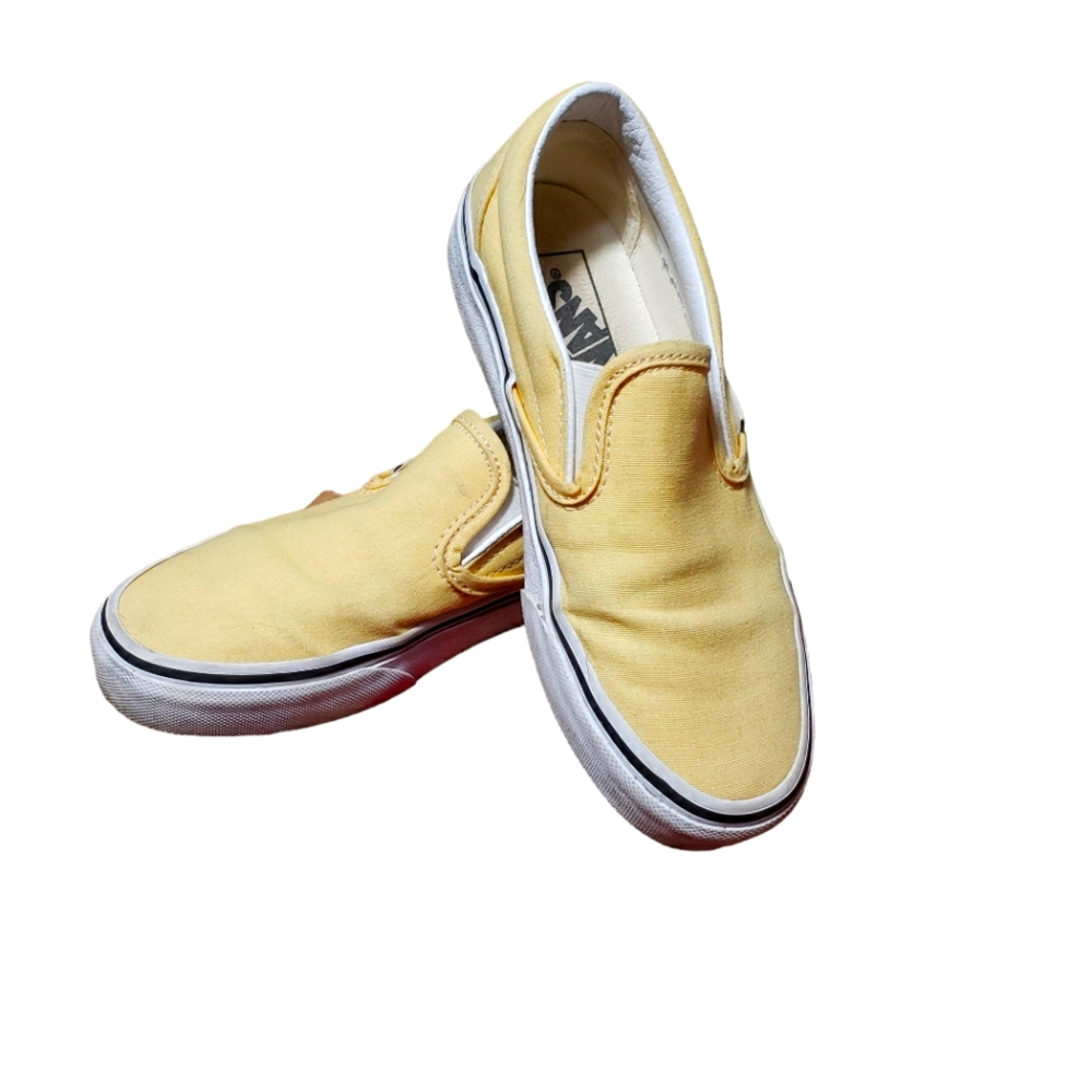 Girl's Yellow Slip On Vans
